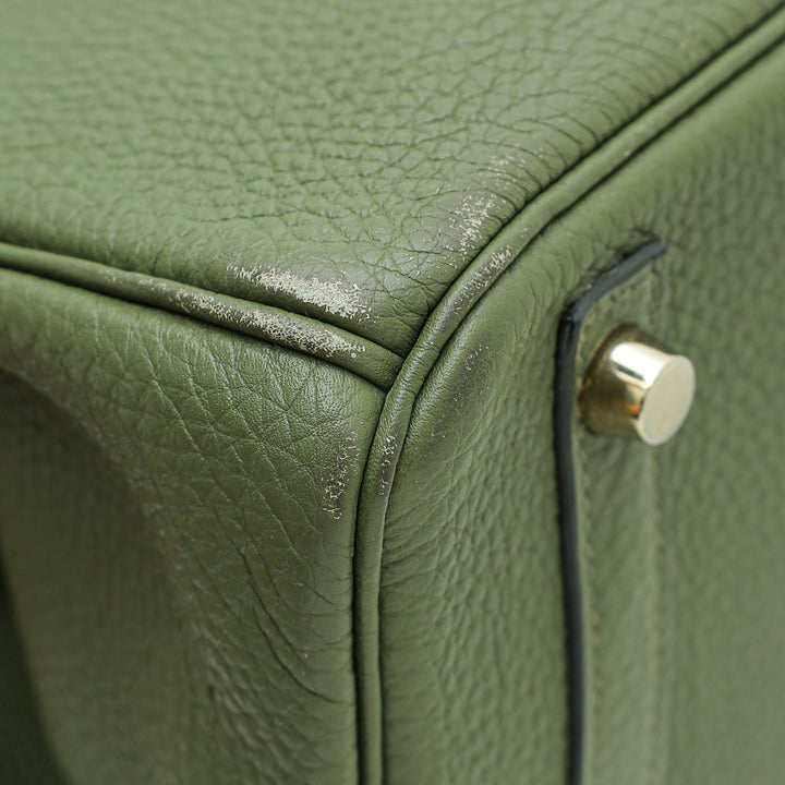 Hermes Vert Olive Birkin 30 Bag