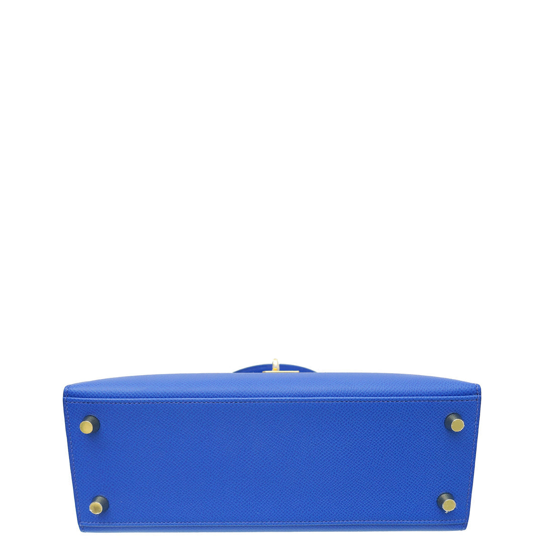 Hermes Bleu Royal Sellier Kelly 25 Bag