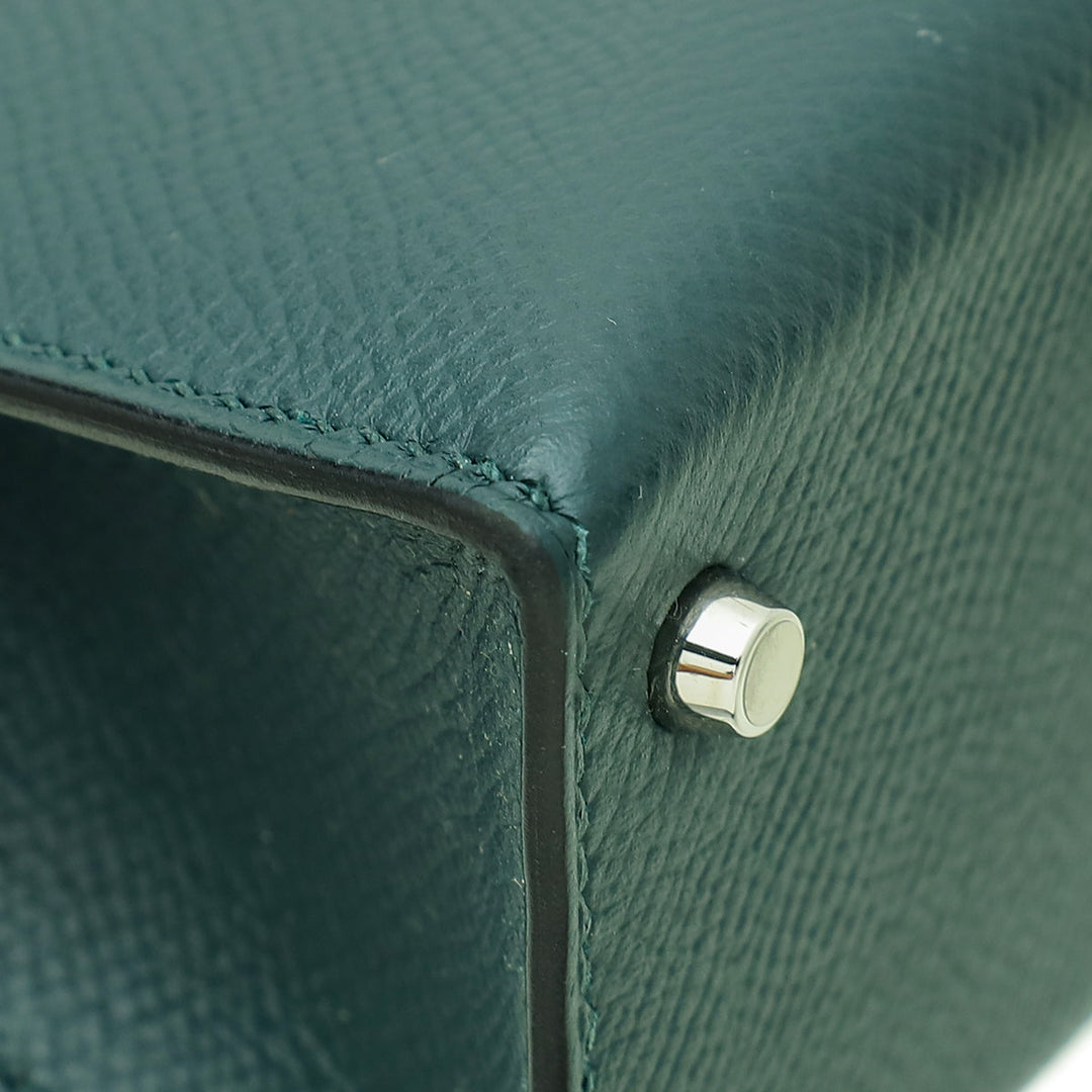 Hermes Vert Fonce Kelly Mini 20 Sellier Bag