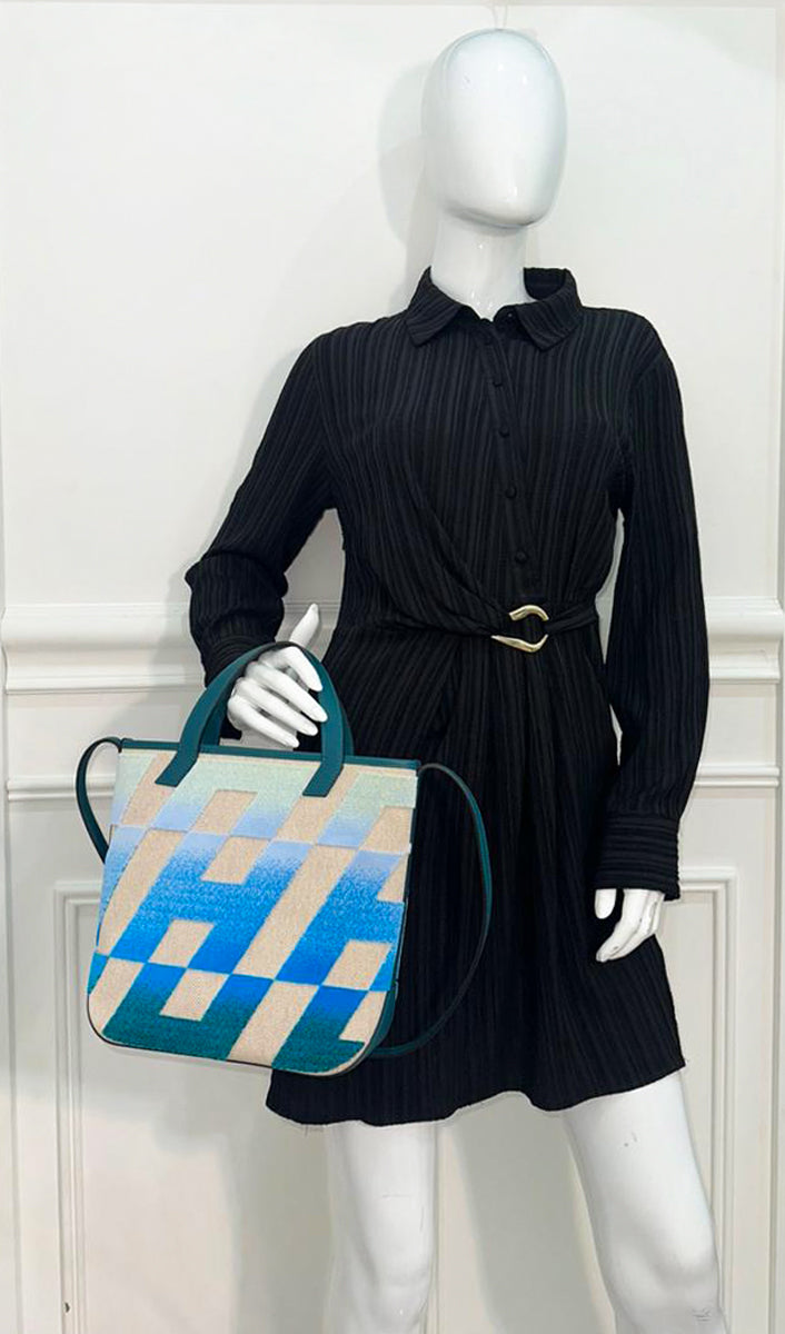 Top quality Hermes Multicolor Cabas H En Biais 27 Toile Tufte Bag