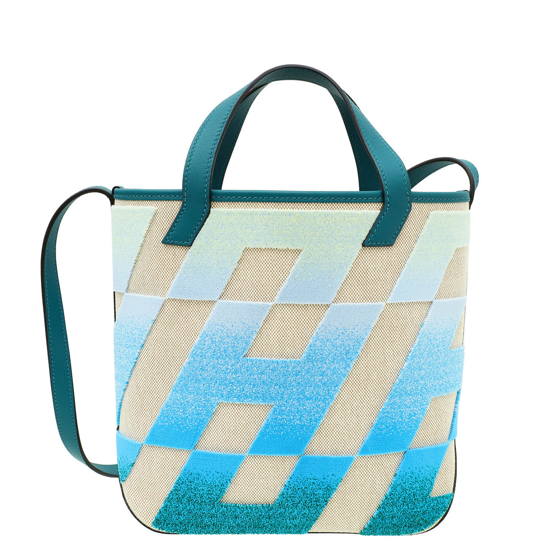 Top quality Hermes Multicolor Cabas H En Biais 27 Toile Tufte Bag