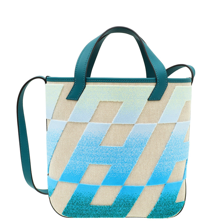 Top quality Hermes Multicolor Cabas H En Biais 27 Toile Tufte Bag