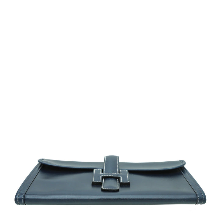 Top quality Hermes Navy Blue Jige Elan 29 Box Clutch