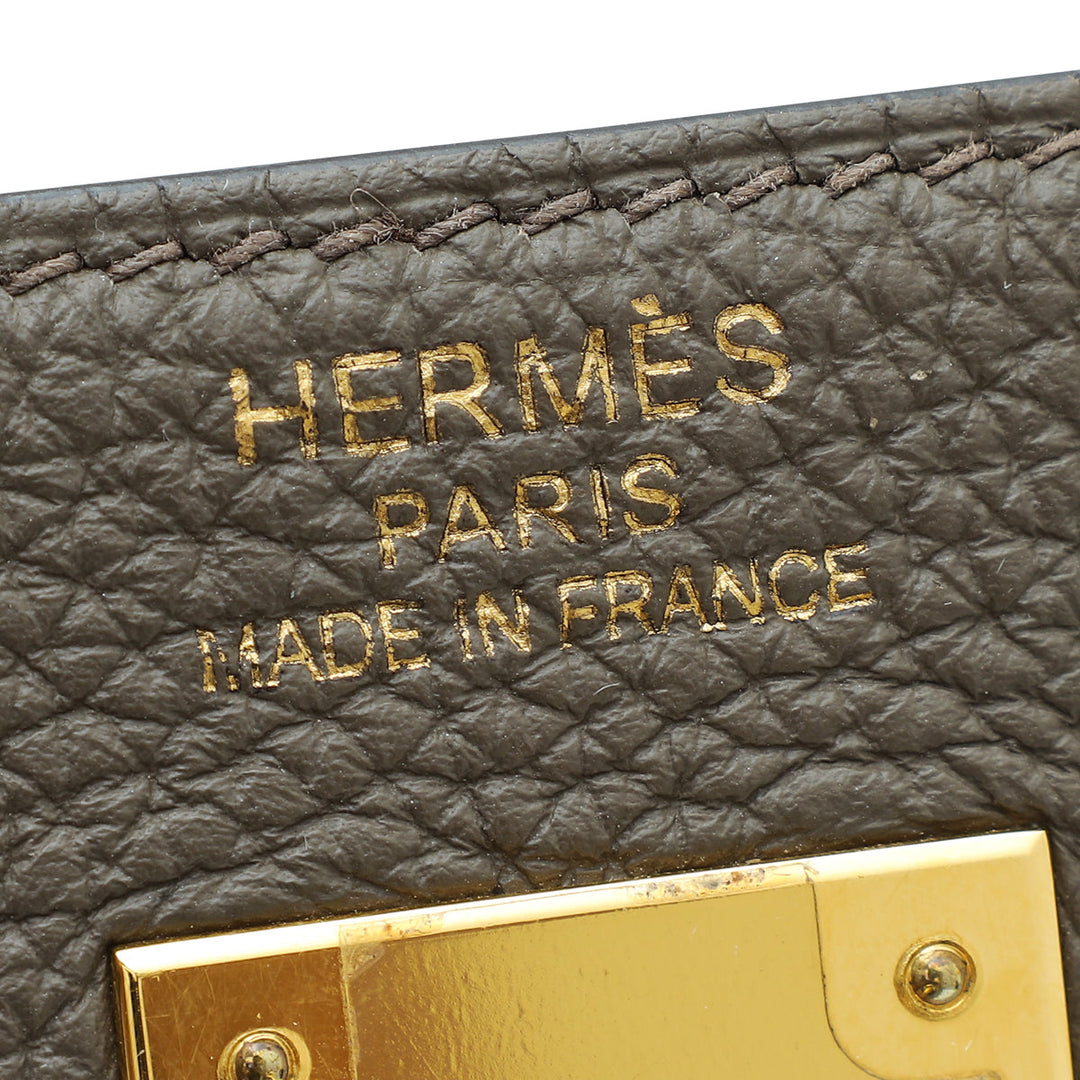 Hermes Etoupe Retourne Kelly 35 Bag