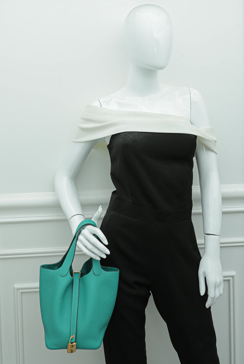 Top quality Hermes Vert Verone Picotin Lock 18 Bag