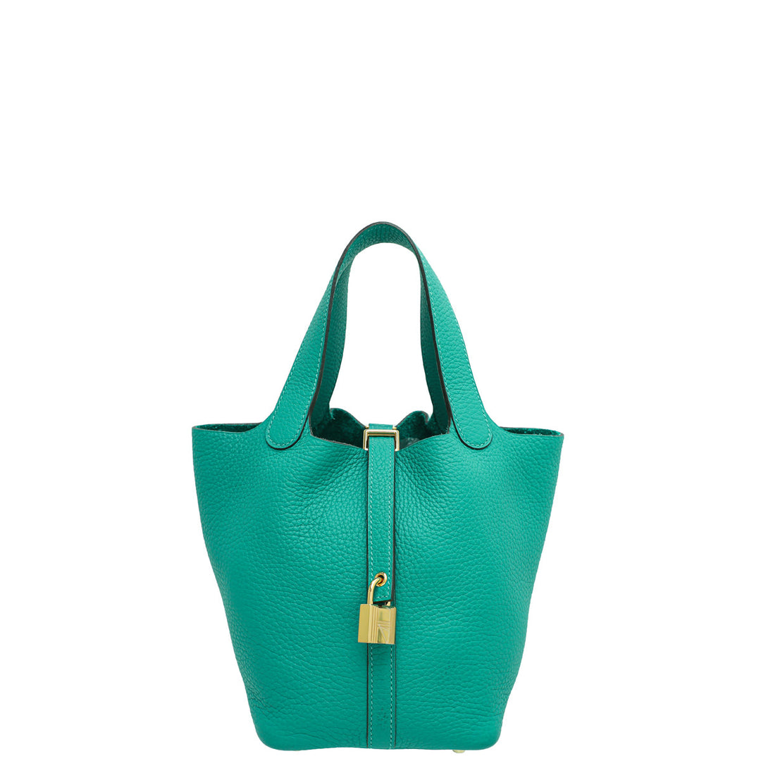 Top quality Hermes Vert Verone Picotin Lock 18 Bag