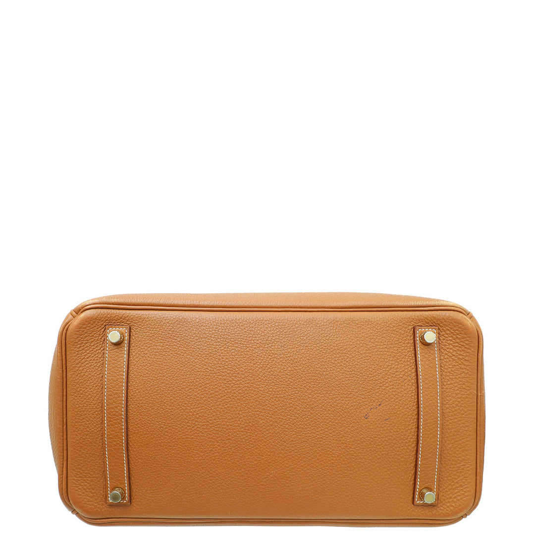 Hermes Gold Retourne Birkin 35 Bag