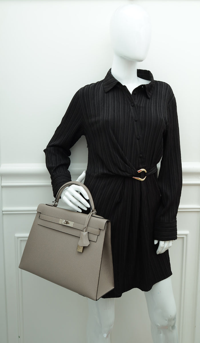 Top quality Hermes Etoupe Sellier Kelly 32 Bag