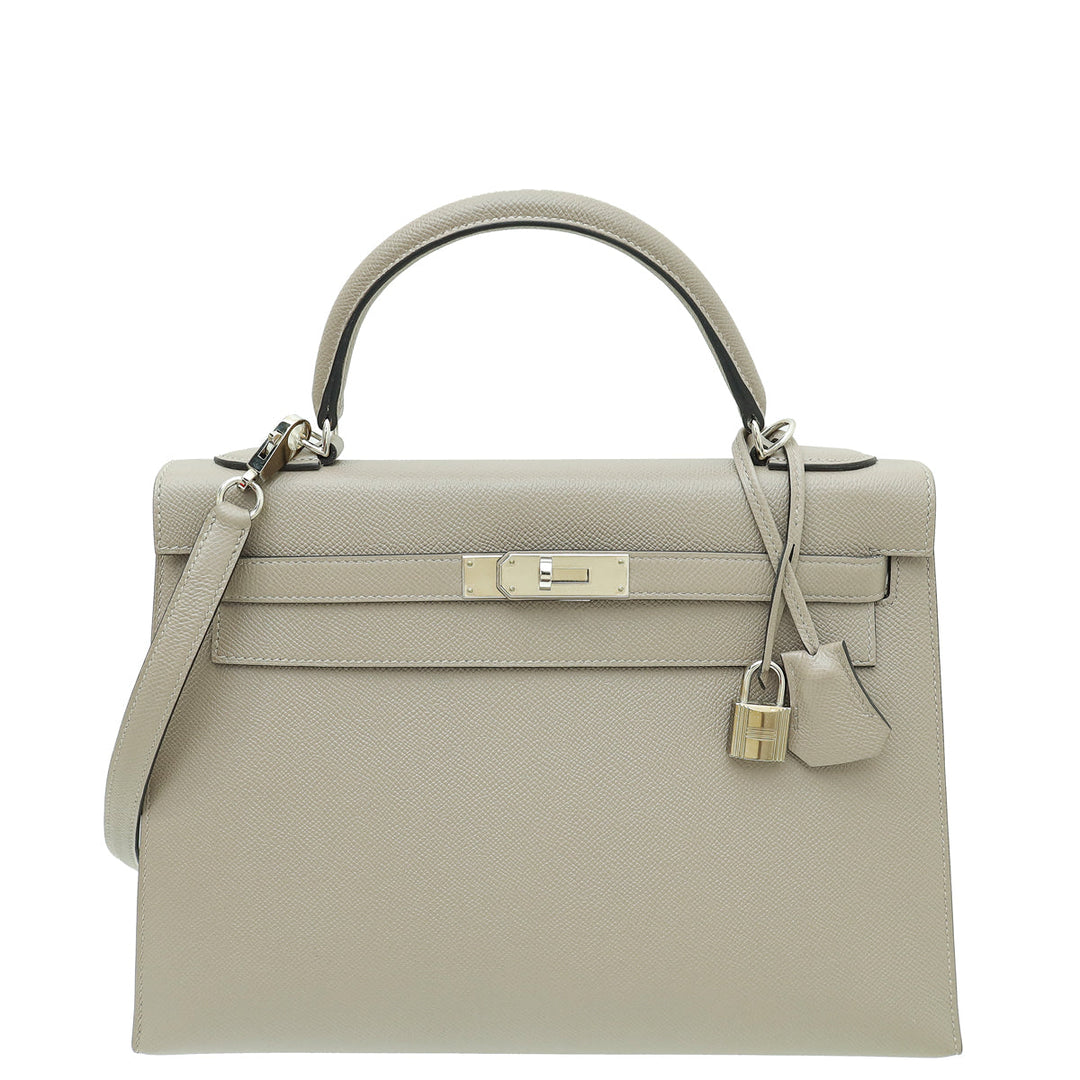 Top quality Hermes Etoupe Sellier Kelly 32 Bag