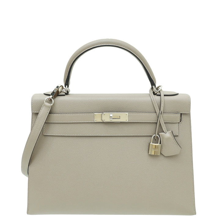 Top quality Hermes Etoupe Sellier Kelly 32 Bag
