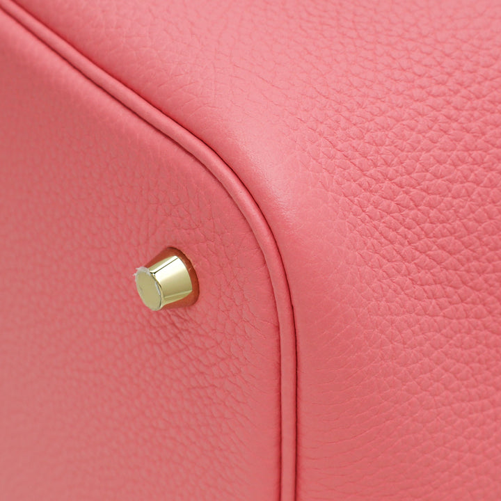 Hermes Rose Azalee Crocodile Touch Picotin 22 Bag