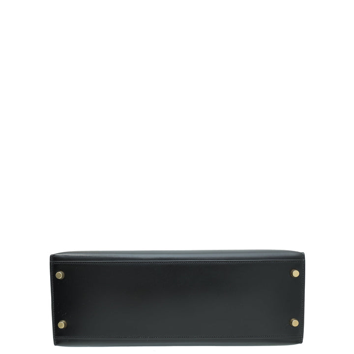 Hermes Noir Box Kelly 32 Bag