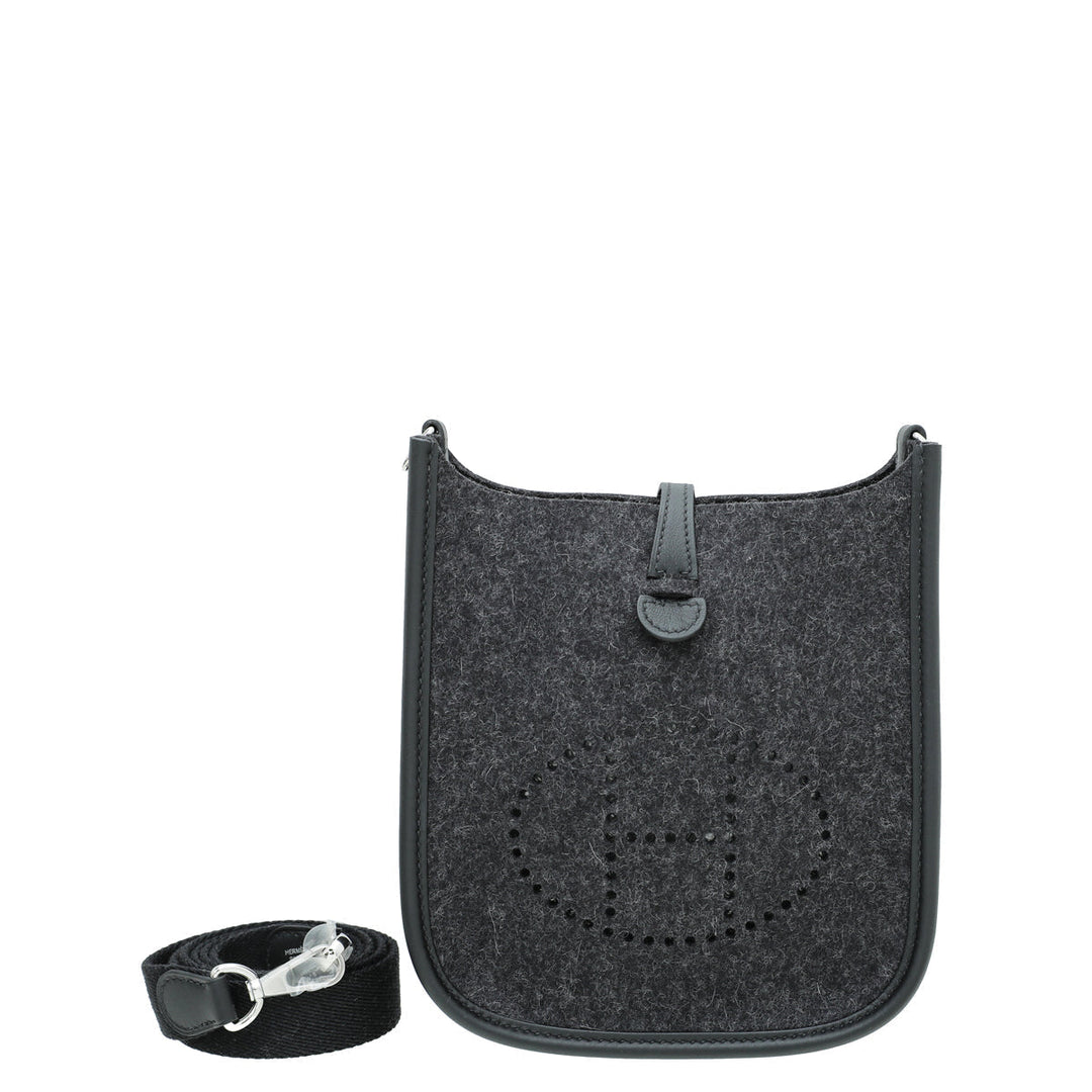 Top quality Hermes Noir Evelyne Amazone 16 TPM Wool Swift Bag