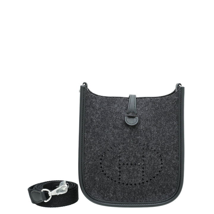 Top quality Hermes Noir Evelyne Amazone 16 TPM Wool Swift Bag