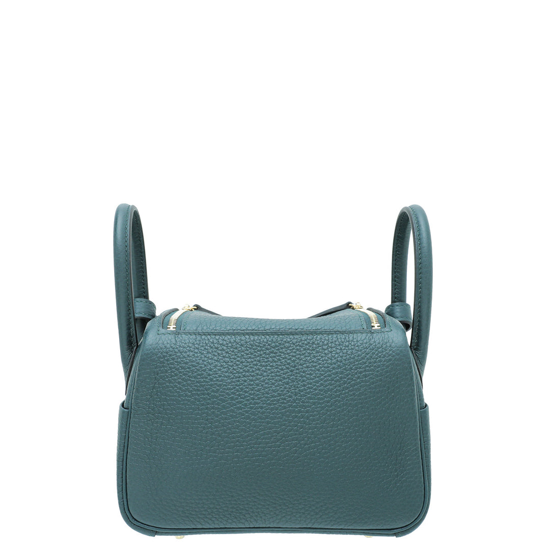 Top quality Hermes Vert Cypres Mini Lindy Bag