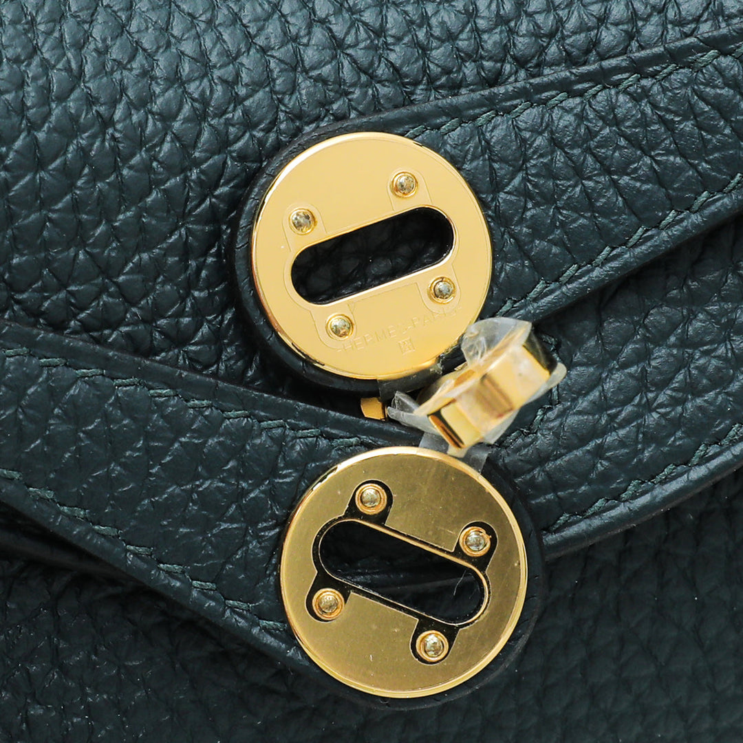 Top quality Hermes Vert Cypres Mini Lindy Bag