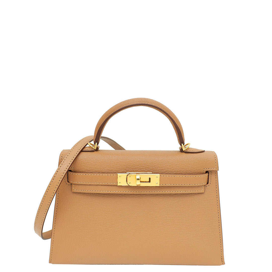 Top quality Hermes Quebracho Chevre Mini Kelly Sellier Bag
