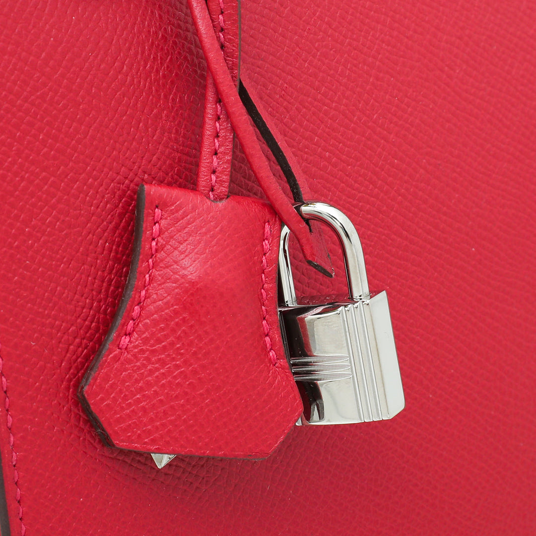 Hermes Rouge Casaque Kelly 28 Bag W/ Twilly