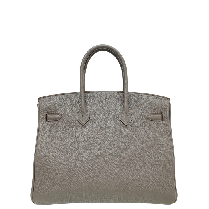 Hermes Etain Retourne Birkin 35 Bag