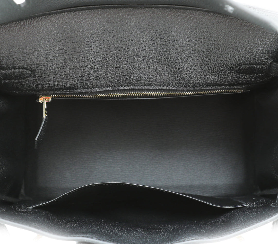 Hermes Noir Birkin 25 Bag