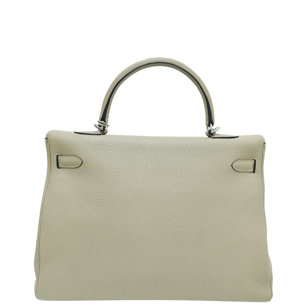 Top quality Hermes Gris Tourterelle Retourne Kelly 35 Bag
