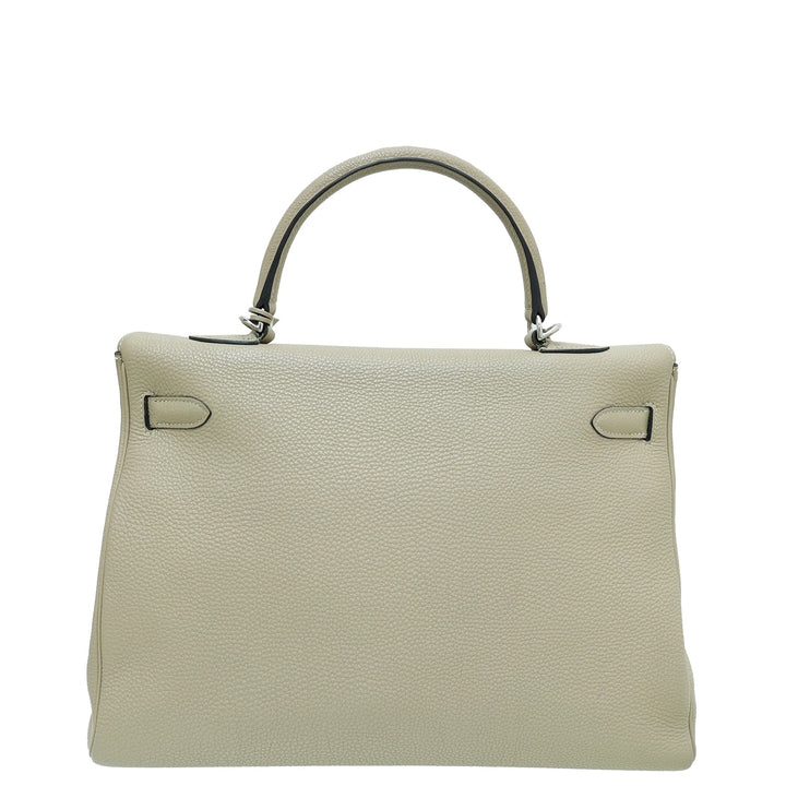 Top quality Hermes Gris Tourterelle Retourne Kelly 35 Bag