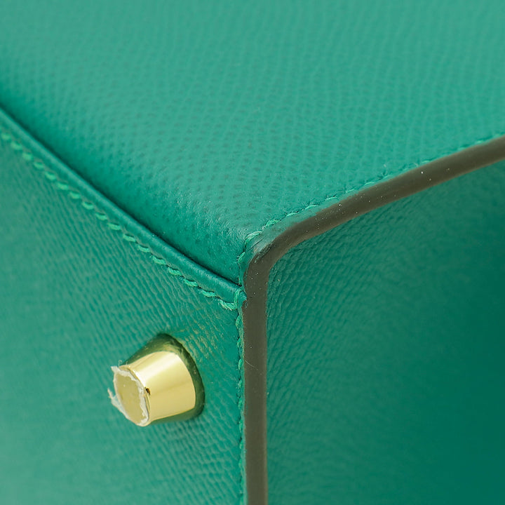 Hermes Malachite Sellier Kelly 28 Bag
