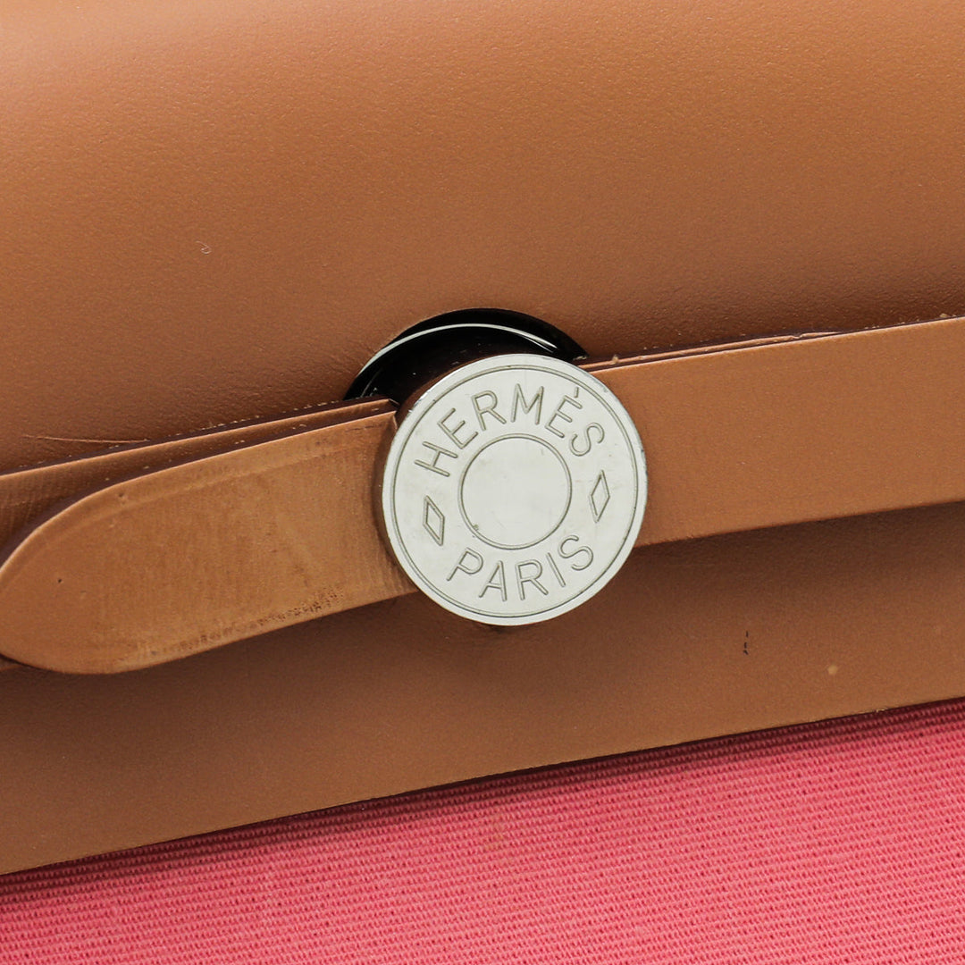 Top quality Hermes Bicolor Herbag PM Vache Hunter Toile Bag W/ Twilly