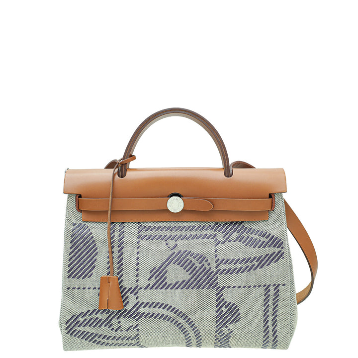 Hermes Multicolor Herbag Zip 31 PM Bag with "Brides de Gala Desordre" Motif