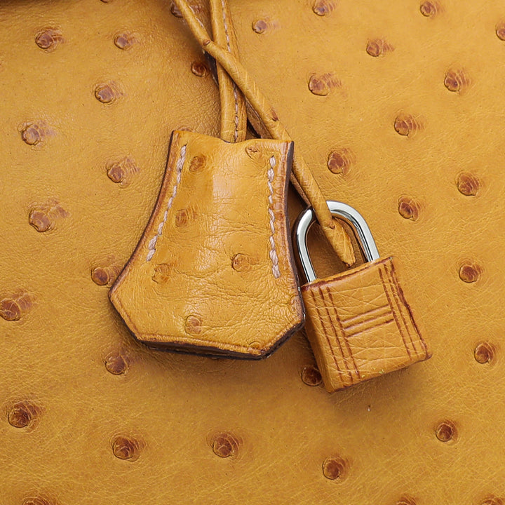 Top quality Hermes Tabac Camel Ostrich Birkin 35 Bag