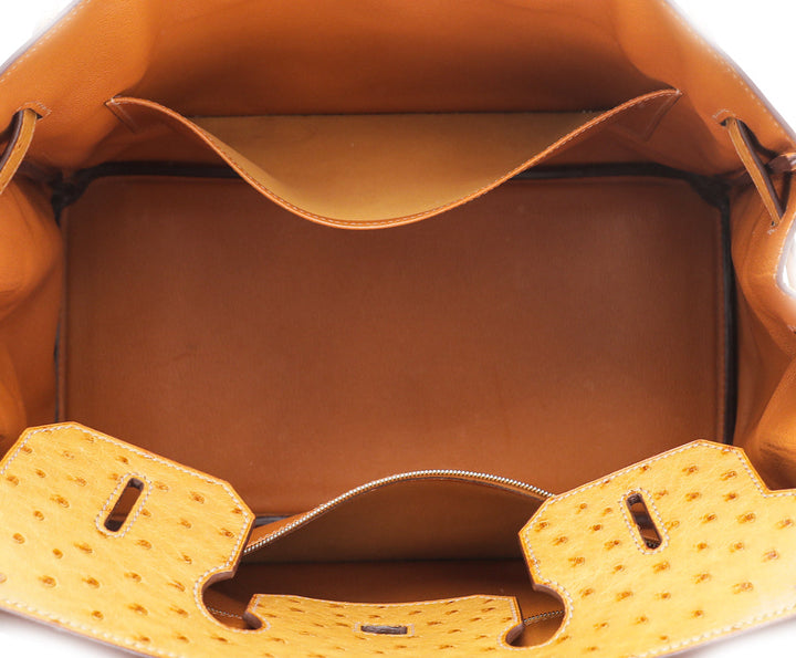 Top quality Hermes Tabac Camel Ostrich Birkin 35 Bag