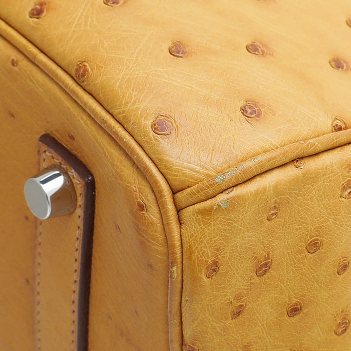 Top quality Hermes Tabac Camel Ostrich Birkin 35 Bag