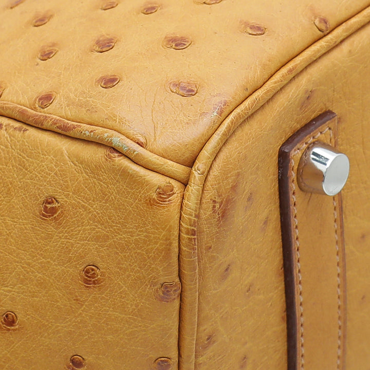Top quality Hermes Tabac Camel Ostrich Birkin 35 Bag