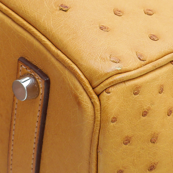 Top quality Hermes Tabac Camel Ostrich Birkin 35 Bag
