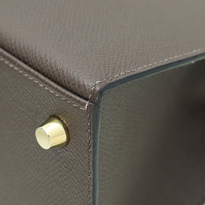 Hermes Chocolate Sellier Kelly 25 Bag