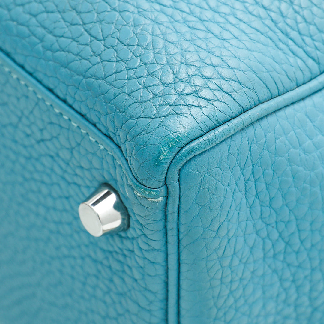 Hermes Bleu Jean Kelly 35 Bag