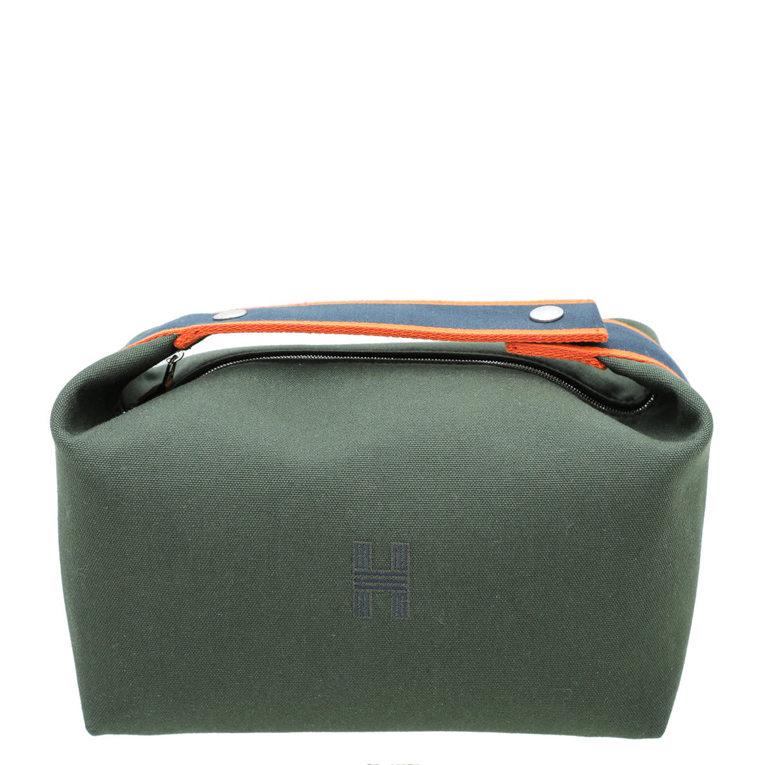 Hermes Vert Foret Bride-A-Brace Large Case Pouch