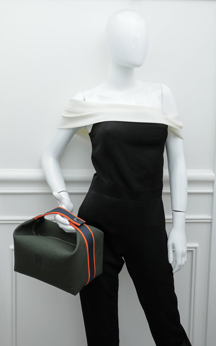 Hermes Vert Foret Bride-A-Brace Large Case Pouch