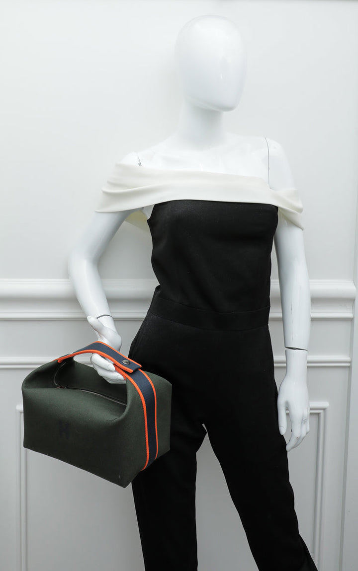 Hermes Vert Foret Bride-A-Brace Large Case Pouch