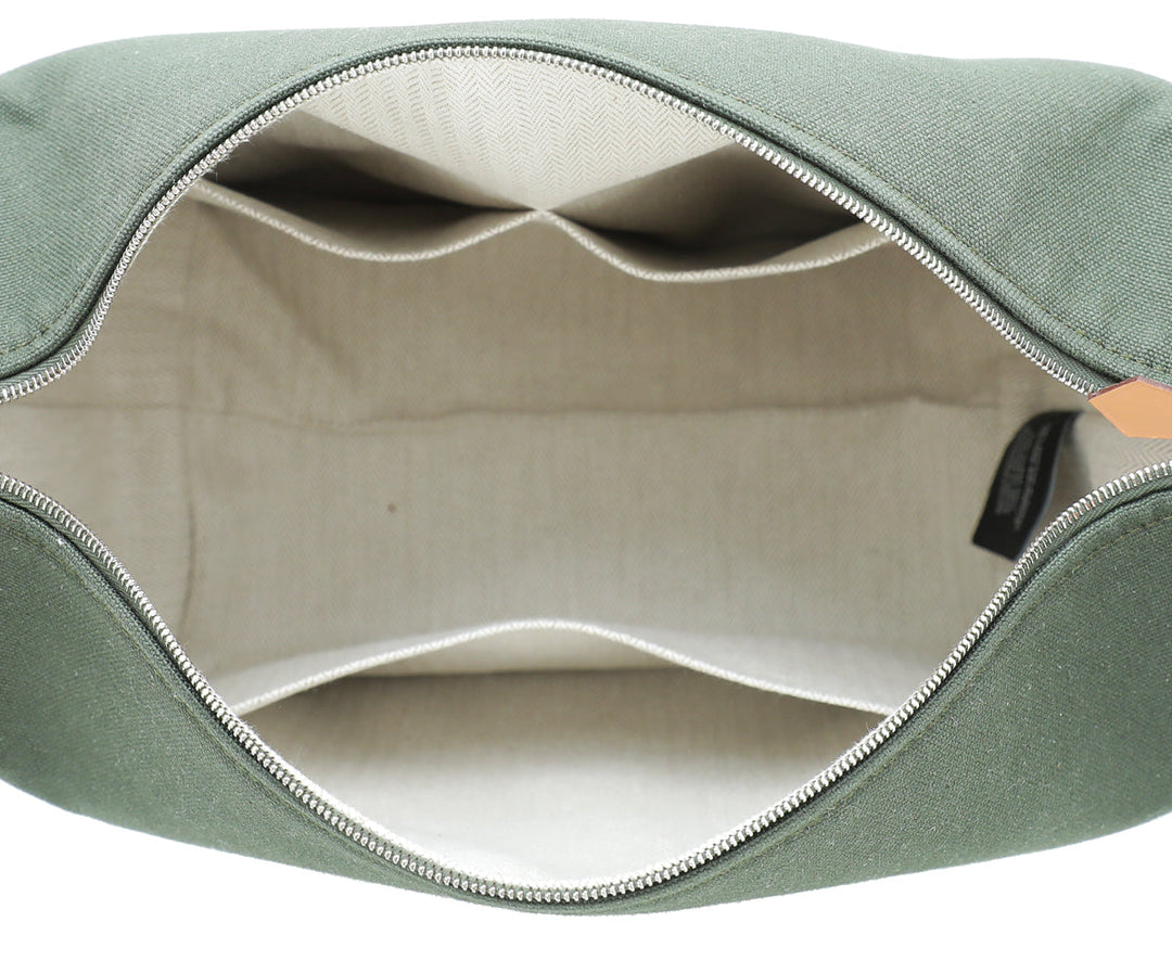Hermes Vert Foret Bride-A-Brace Large Case Pouch