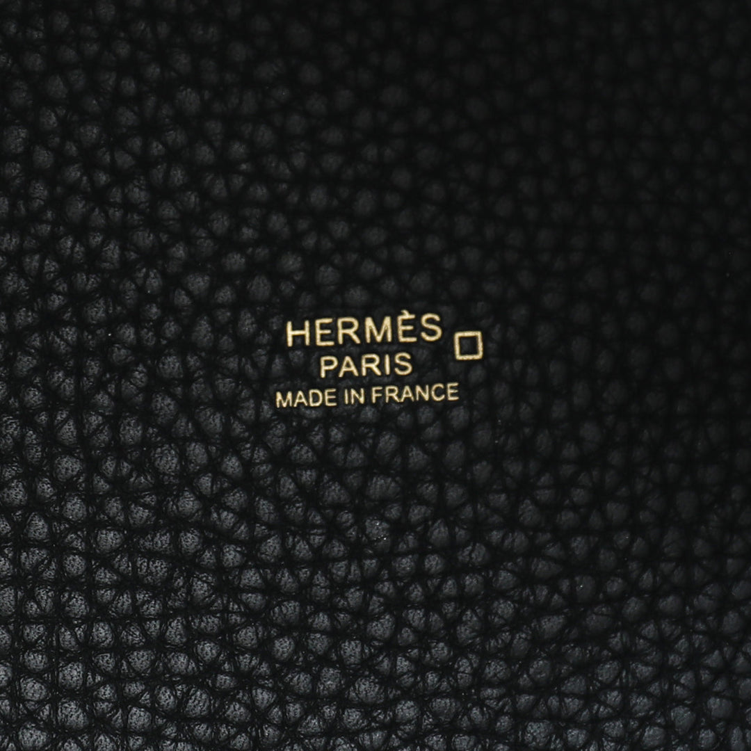 Hermes Noir Alligator Mat Handle Picotin Lock 18 Bag