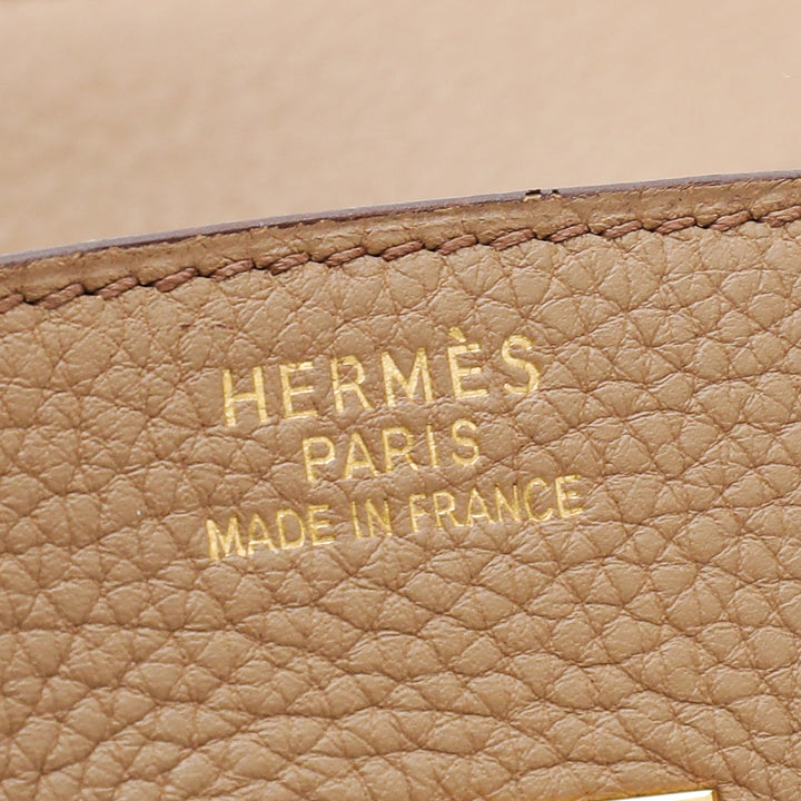 Hermes Tabac Camel Birkin 35 Bag