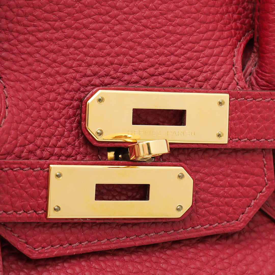 Hermes Rouge Vif Birkin 35 Bag