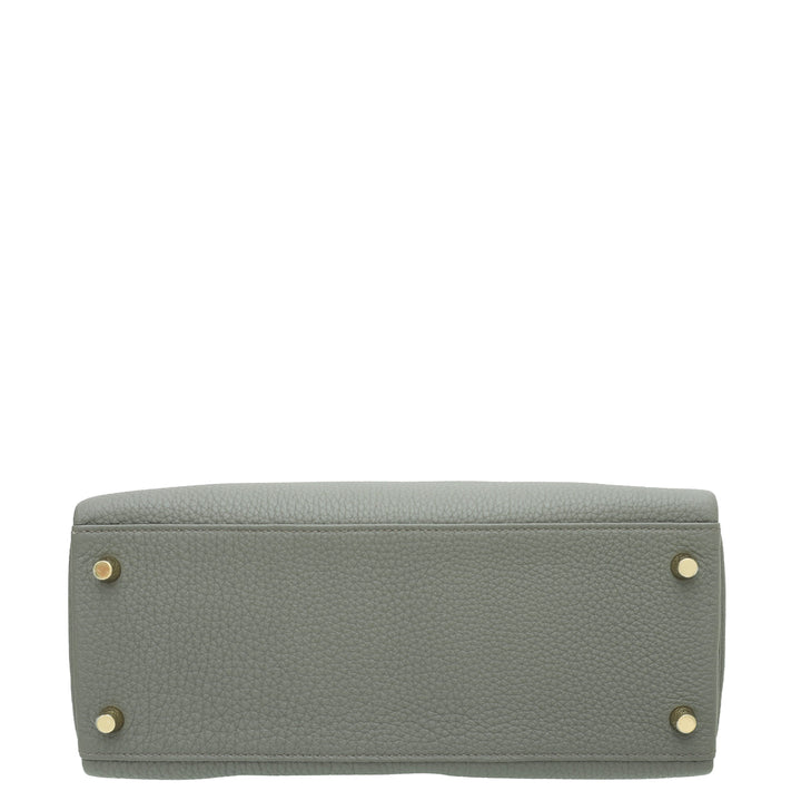 Hermes Gris Etain Retourne Kelly 28 Bag