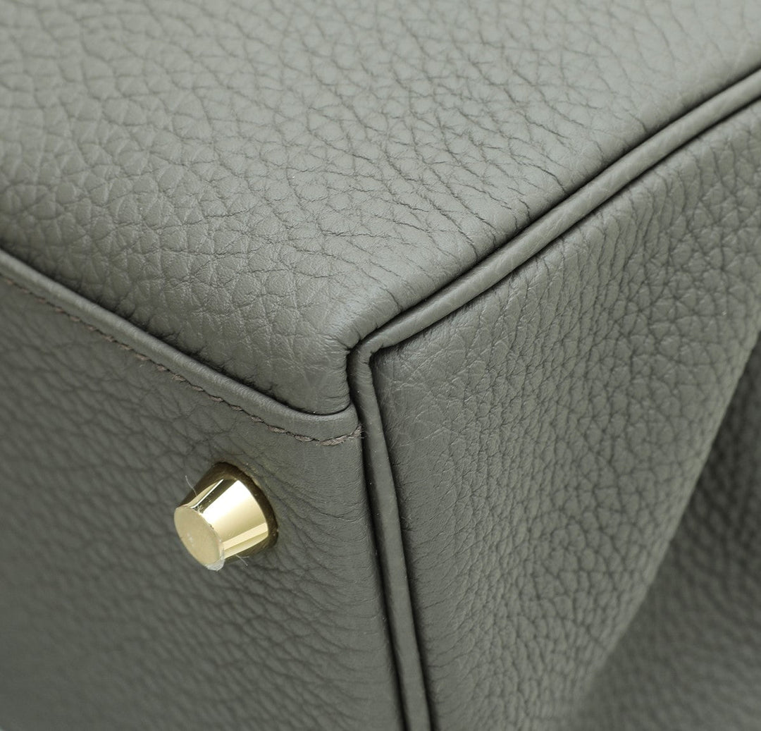 Hermes Gris Etain Retourne Kelly 28 Bag