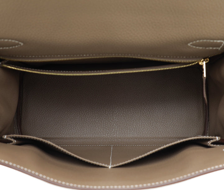 Hermes Etoupe Retourne Kelly 28 Bag