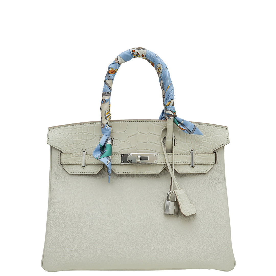 Hermes Beton Alligator Birkin 30 Touch Bag