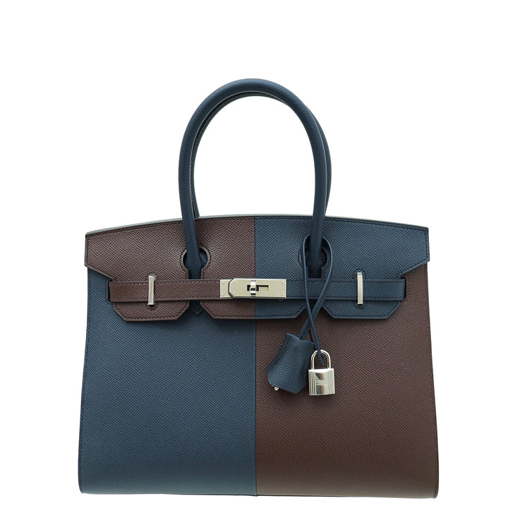 Hermes Tricolor Casaque Sellier Birkin 30 Bag