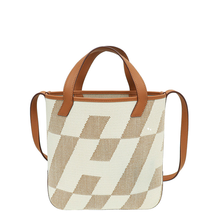 Hermes Bicolor Cabas H en Biais 27 Toile H Swift Bag