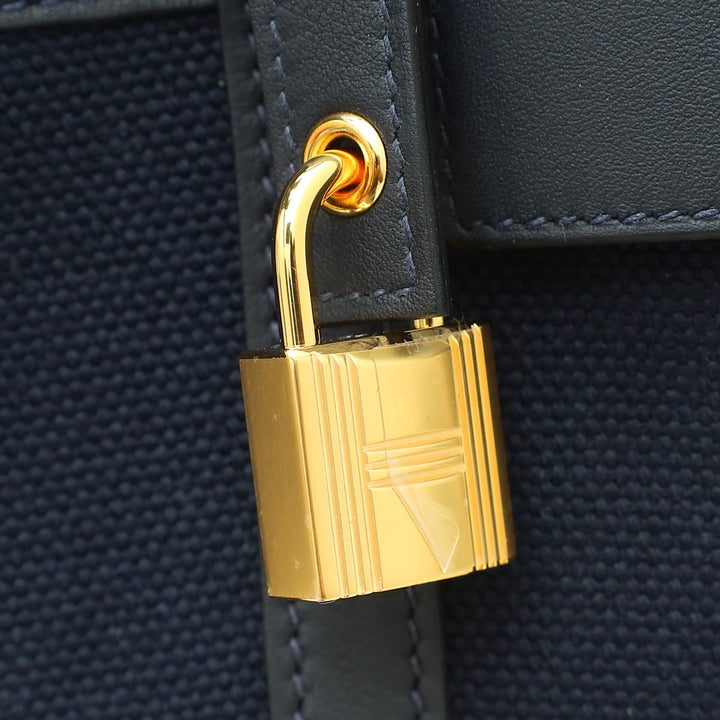 Top quality Hermes Bleu Marine Cargo Toile Goeland & Swift Picotin Lock 18 Bag